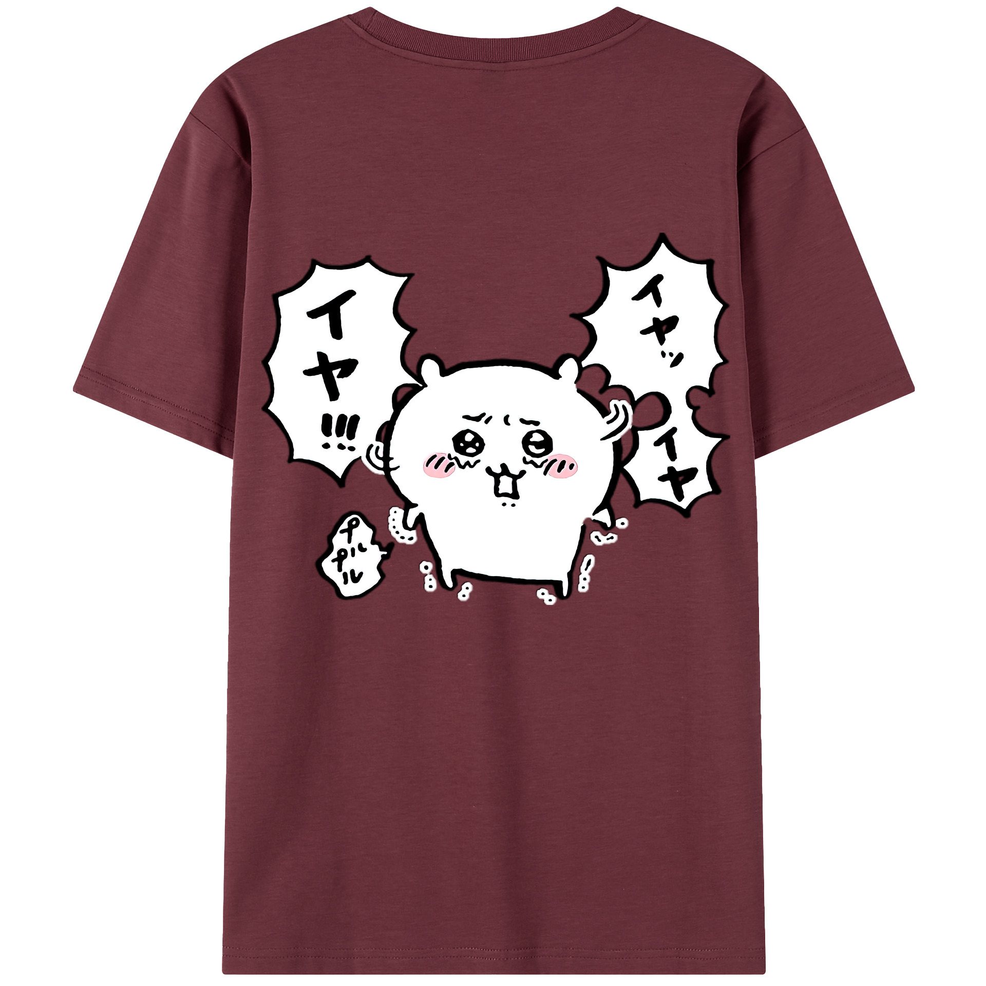 （画像用） ちいかわ ちいかわ Chii-kawa chiikawa 綿100％半袖Tシャツ（背面プリント）